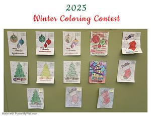 Winter Coloring Contest Entries